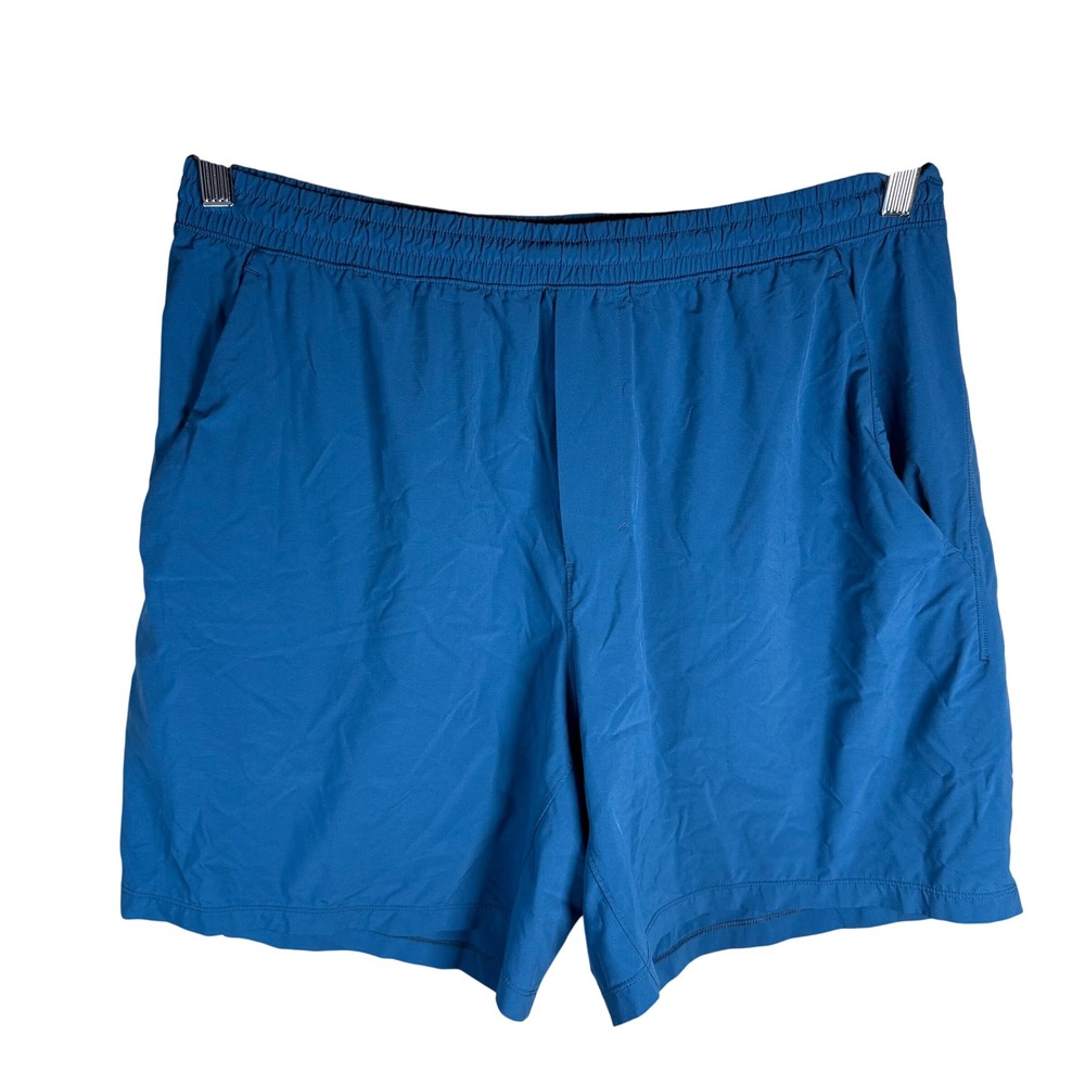 Lululemon Pace Breaker Linerless Shorts Mens XL‎ Teal Athletic Running Training
